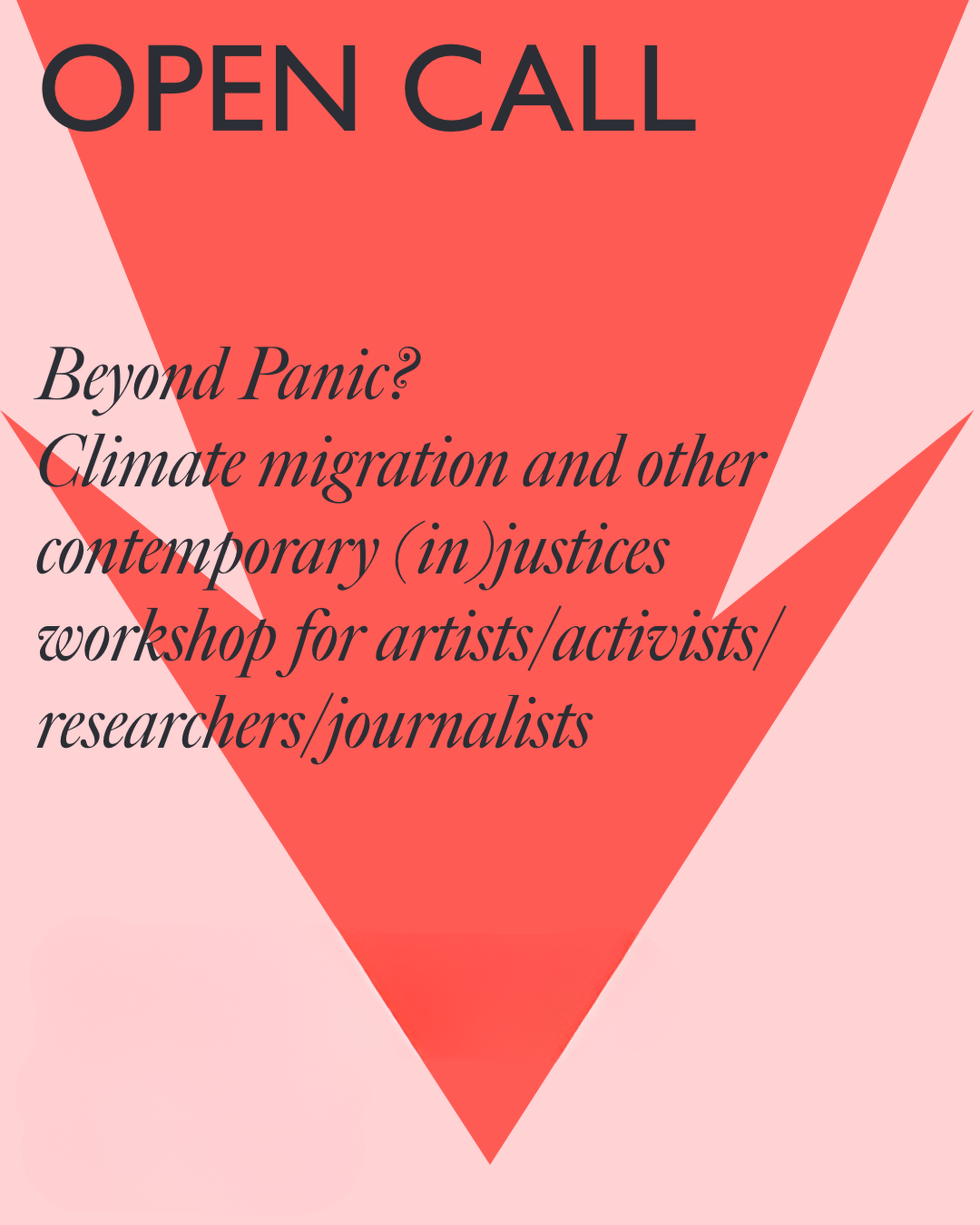 Ilustracja aktualności Beyond Panic. Migracja klimatyczna i inne wsp&oacute;łczesne (nie)sprawiedliwości  | OPEN CALL